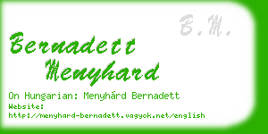 bernadett menyhard business card